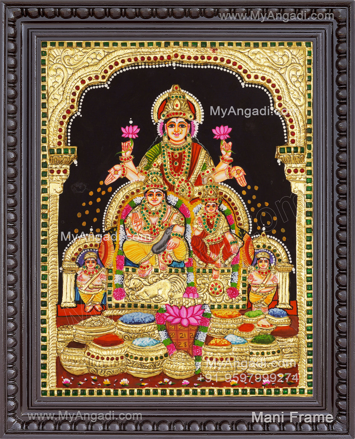 Kubera Lakshmi 3D Tanjore Painting