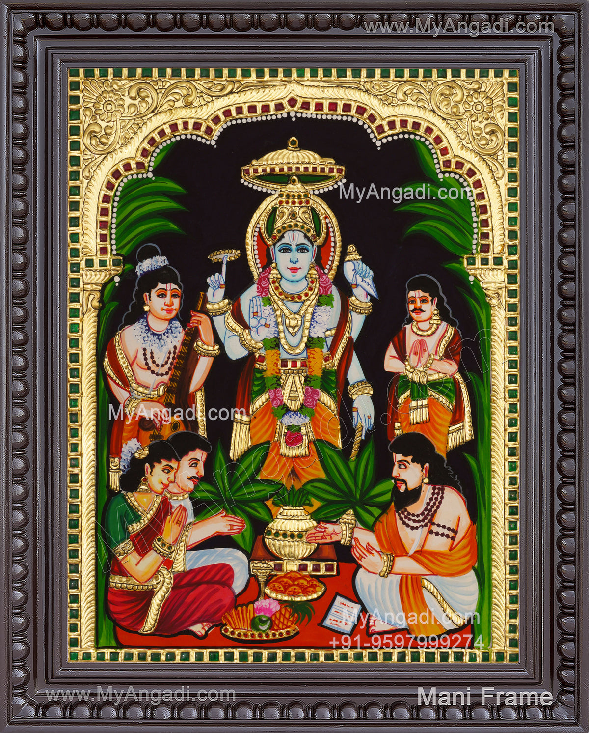 Sathyanarayana Swami Tanjore Painting