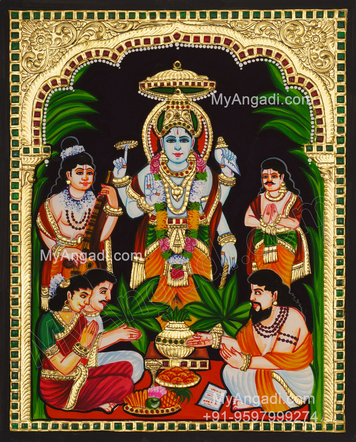 Sathyanarayana Swami Tanjore Painting