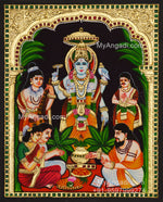 Sathyanarayana Swami Tanjore Painting