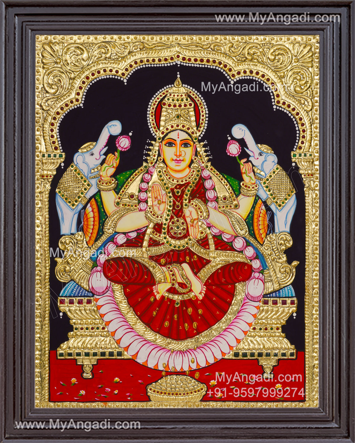 Gajalakshmi Tanjore Painting MATP266
