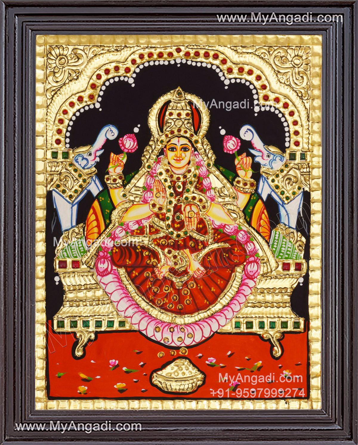 Gajalakshmi Devi Tanjore Painting