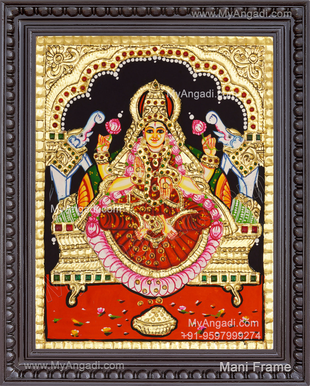 Gajalakshmi Devi Tanjore Painting