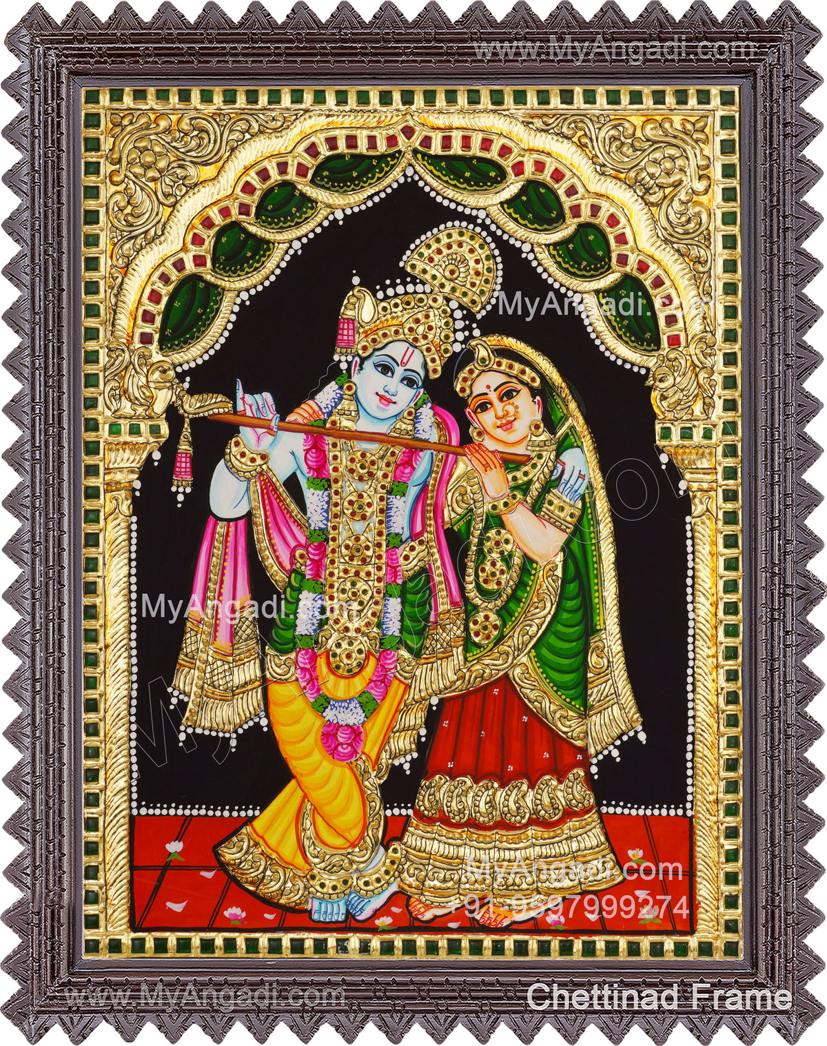 Radha Krishna Tanjore Painting