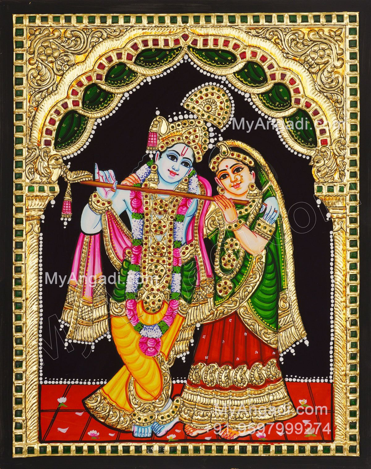 Radha Krishna Tanjore Painting