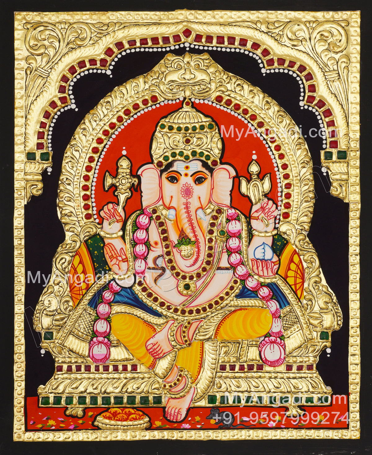 Ganesha Tanjore Painting