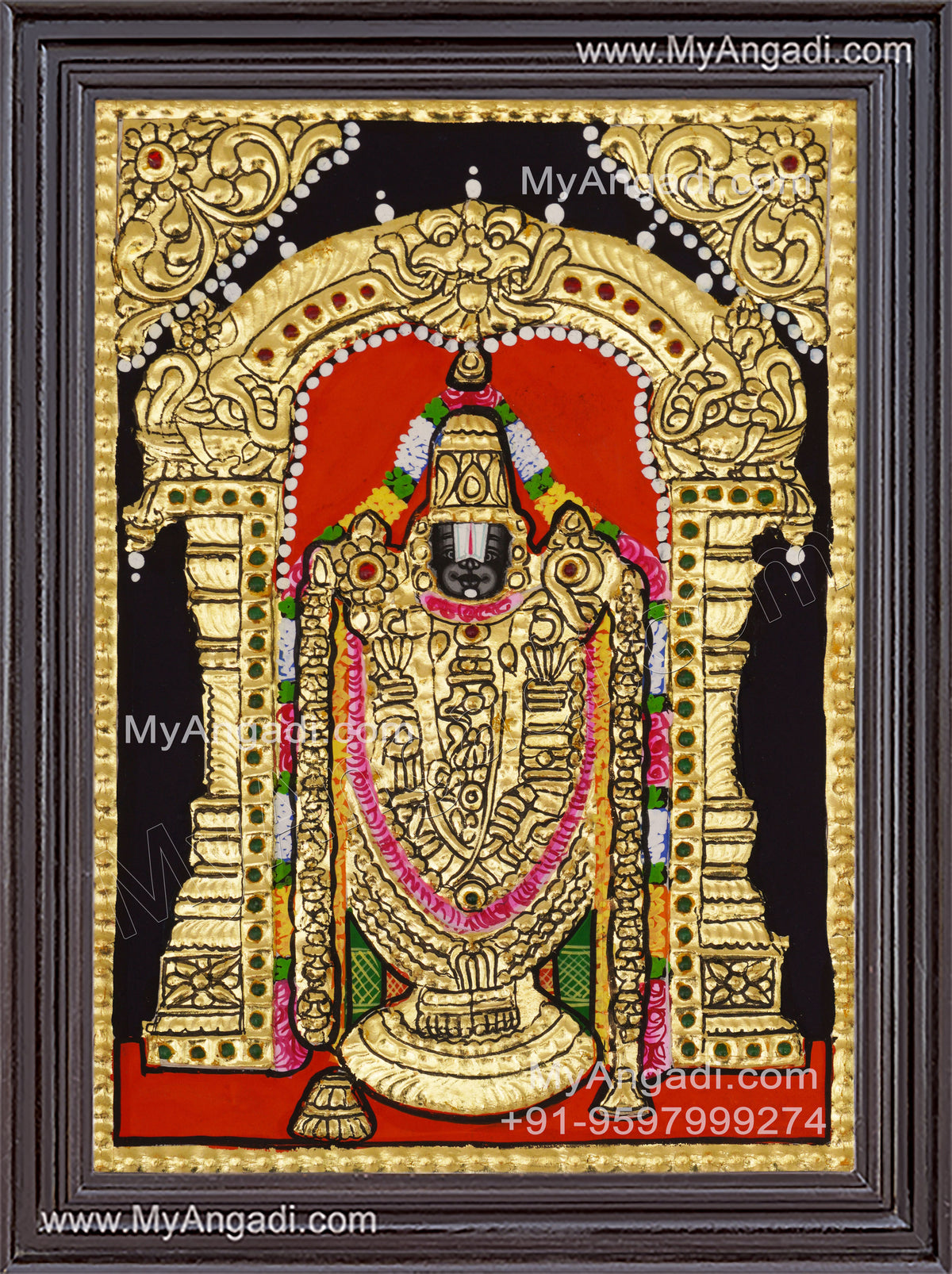 VenkateshwaraSwamy Tanjore Painting