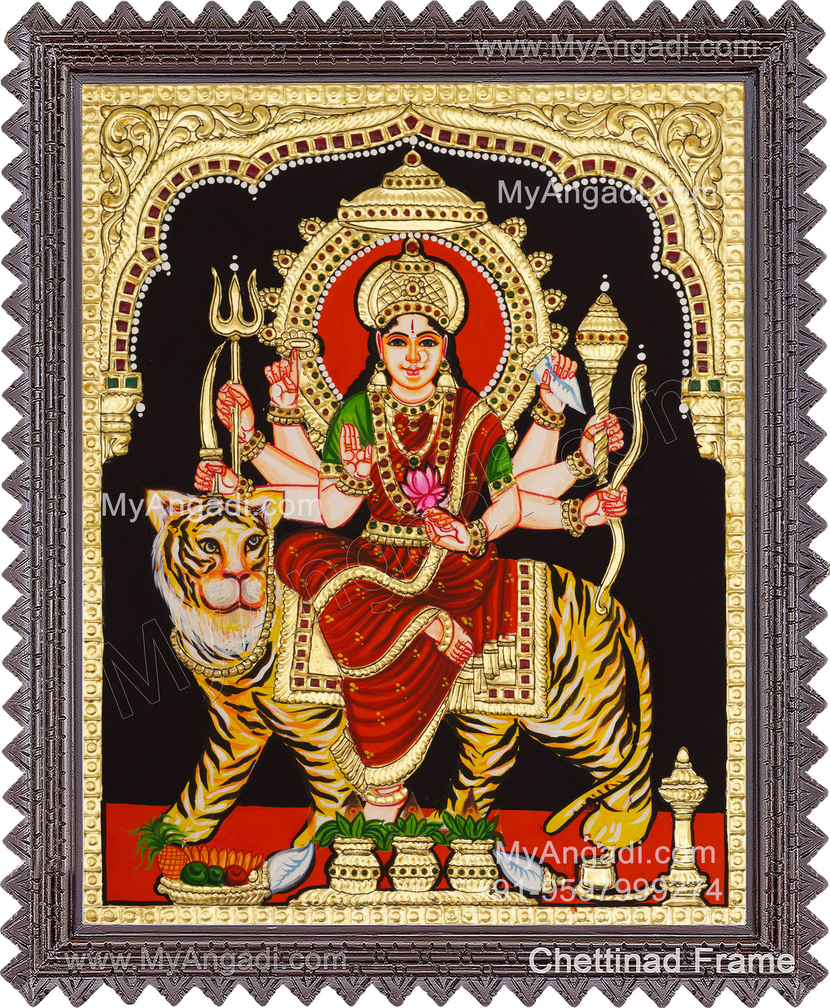 Durga Devi Tanjore Painting