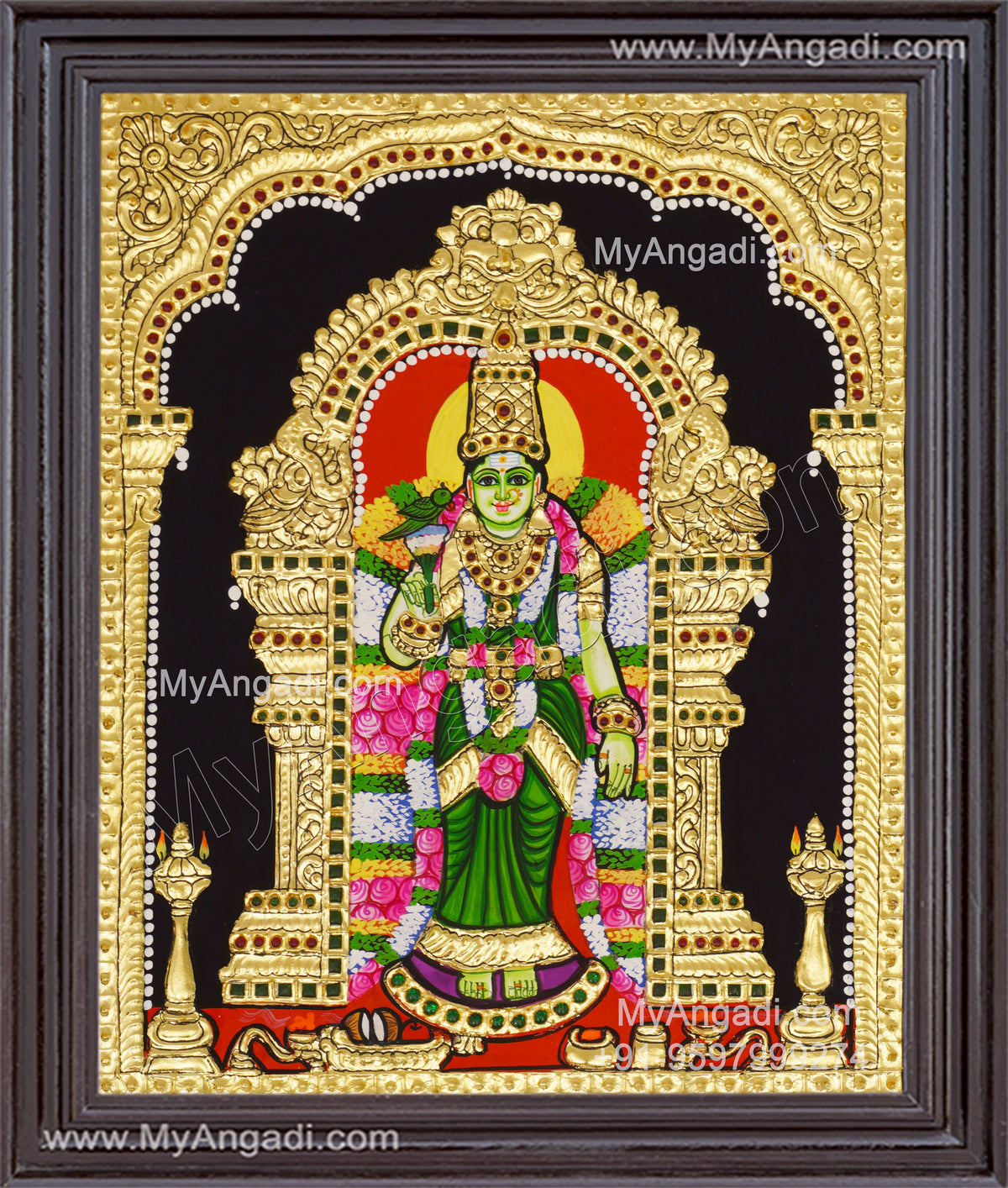 Meenakshi Amman Tanjore Painting