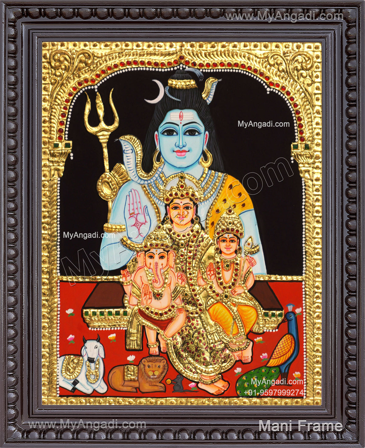 Shivan Parivar Tanjore Painting