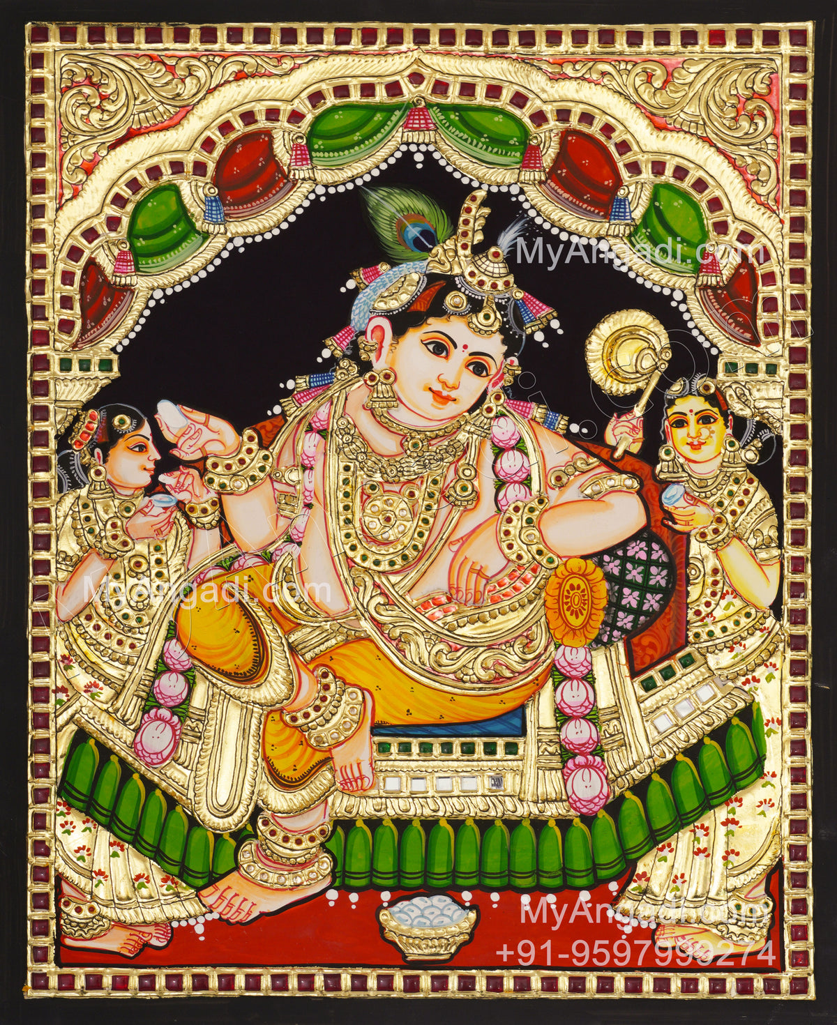 Darbar Krishna Tanjore Paintings