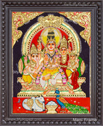 Shivan Family Tanjore Painting