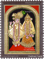 Krishna Radha Tanjore Painting, Radha Krishna Tanjore Painting