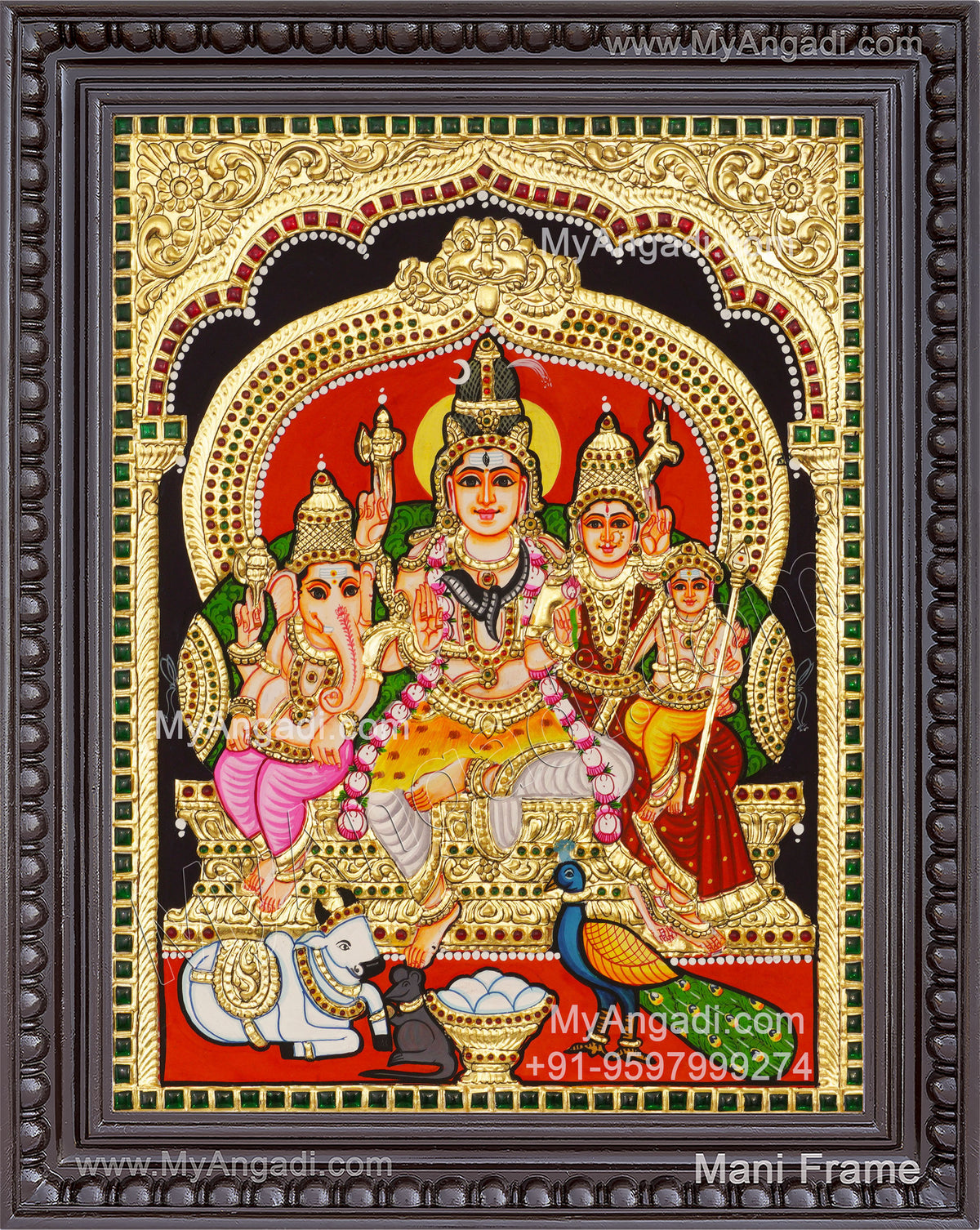 Shiva Family Tanjore Paintings