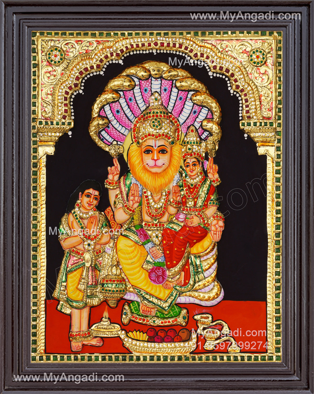 Lakshmi Narasimhar 3D Tanjore Painting