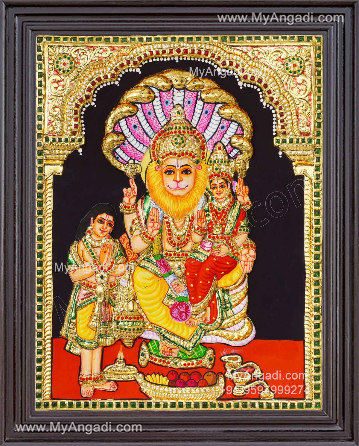 Lakshmi Narasimhar 3D Tanjore Painting