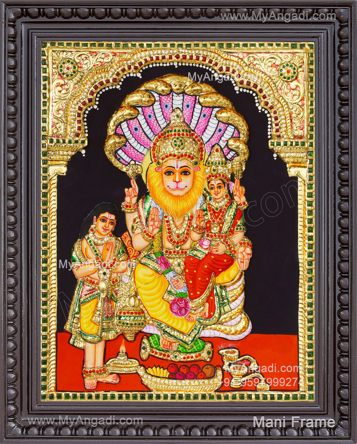 Lakshmi Narasimhar 3D Tanjore Painting