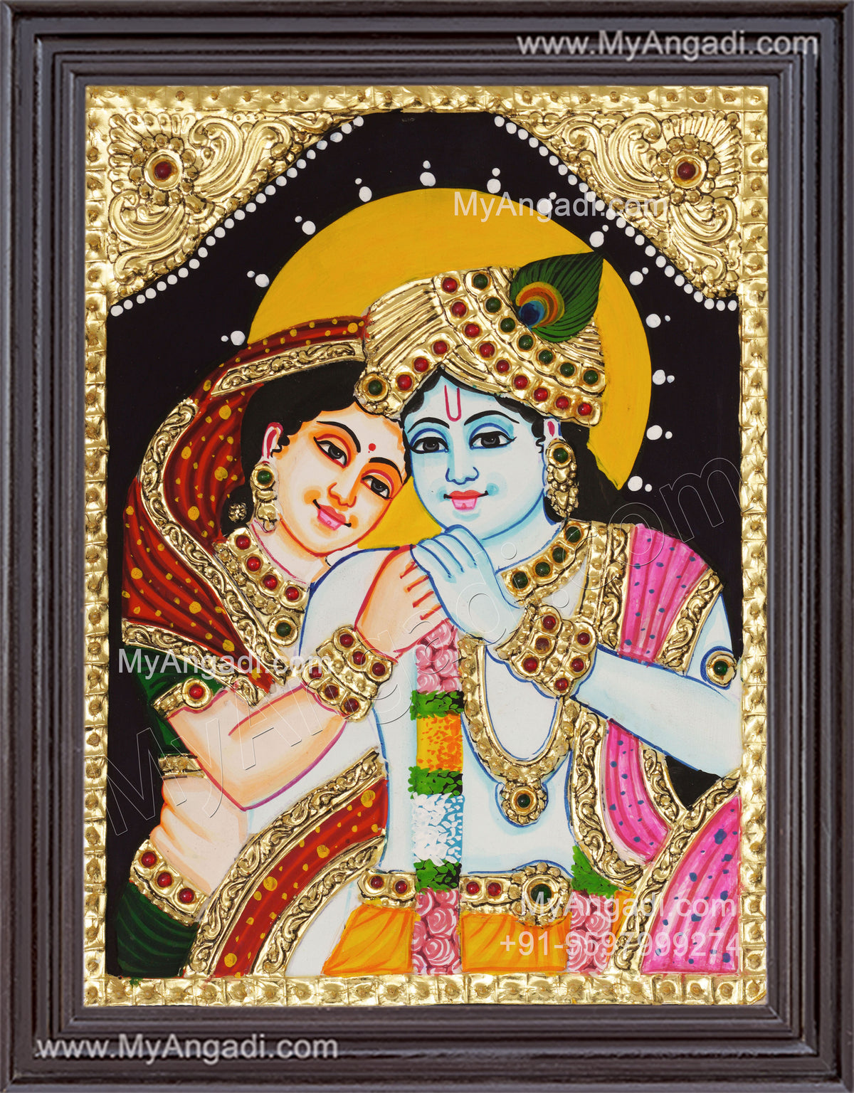 Radha Krishna Tanjore Painting