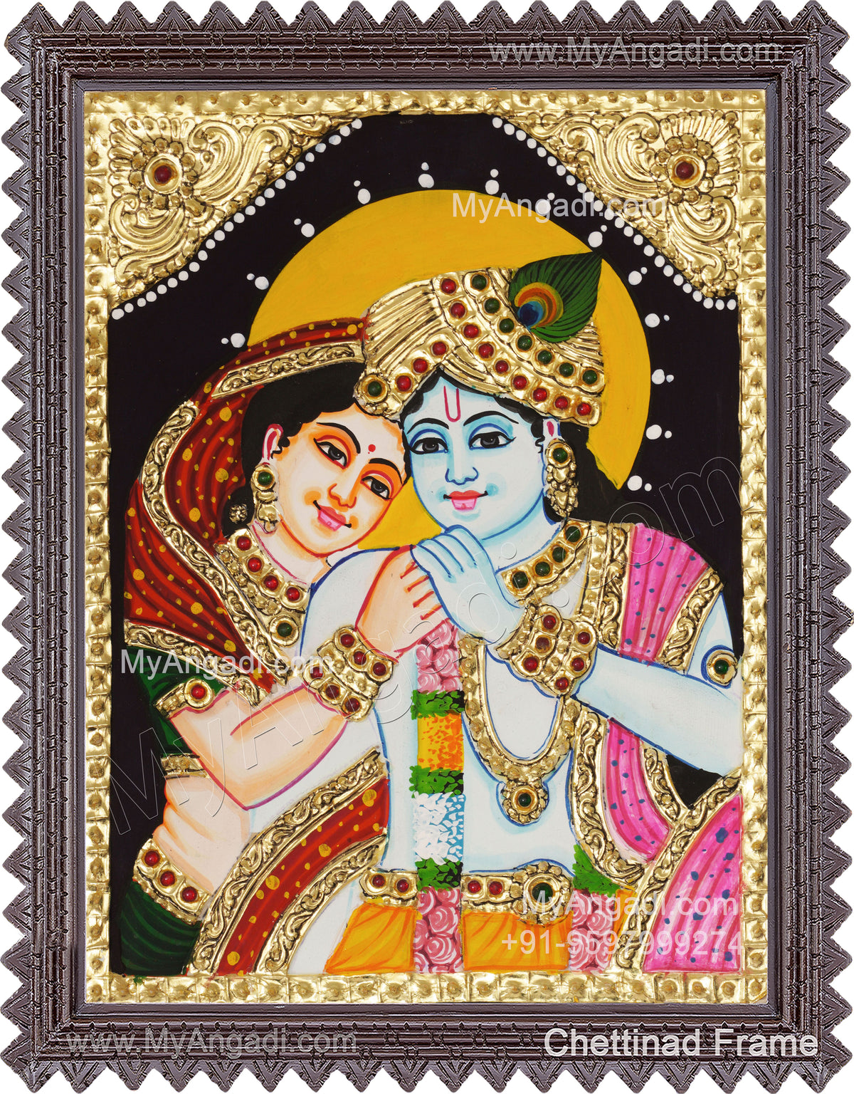 Radha Krishna Tanjore Painting