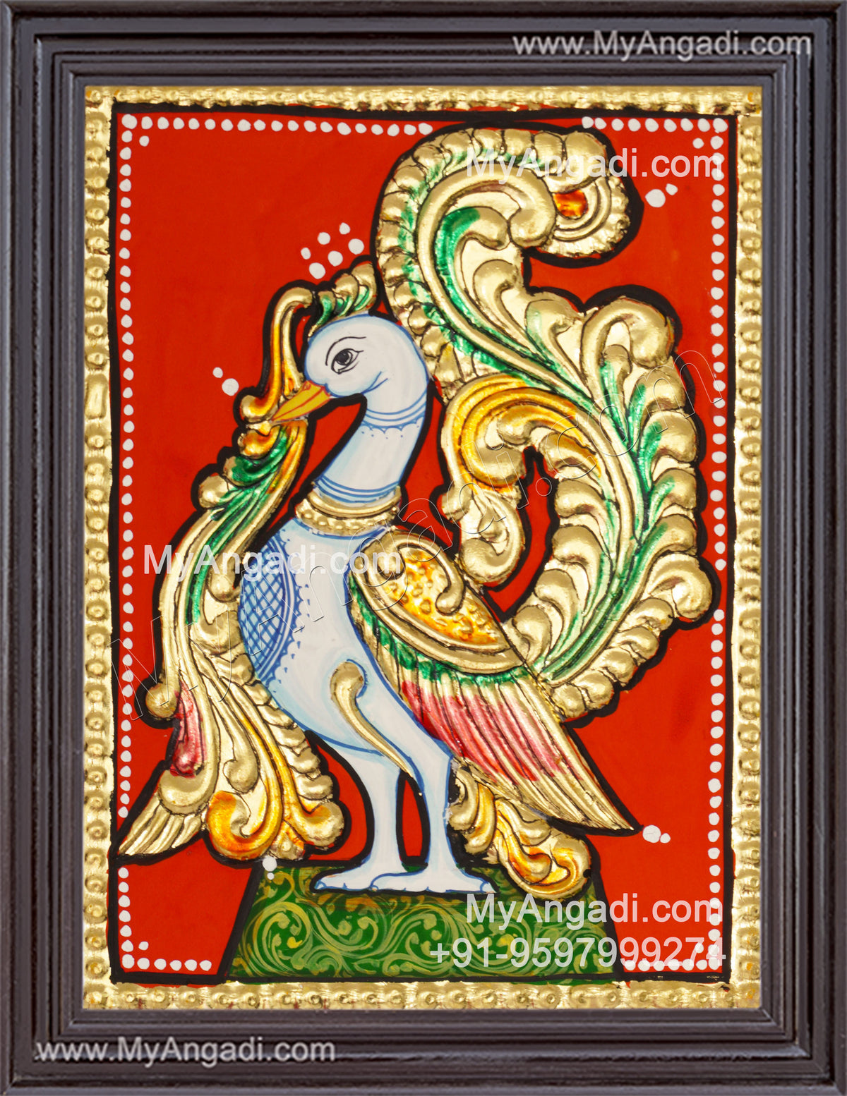 Annam Swan / Anna Pakshi Tanjore Painting