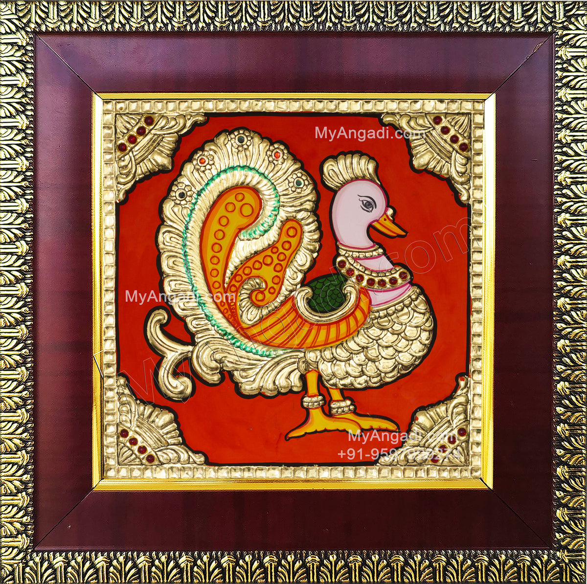 Annam Swan / Anna Pakshi Tanjore Painting