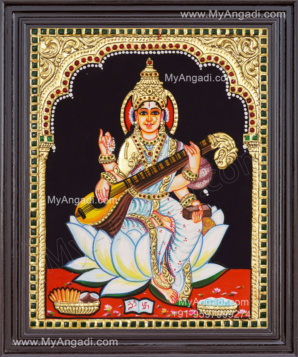 Saraswathi Tanjore Painting