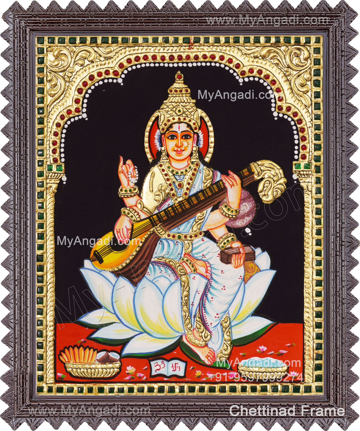 Saraswathi Tanjore Painting