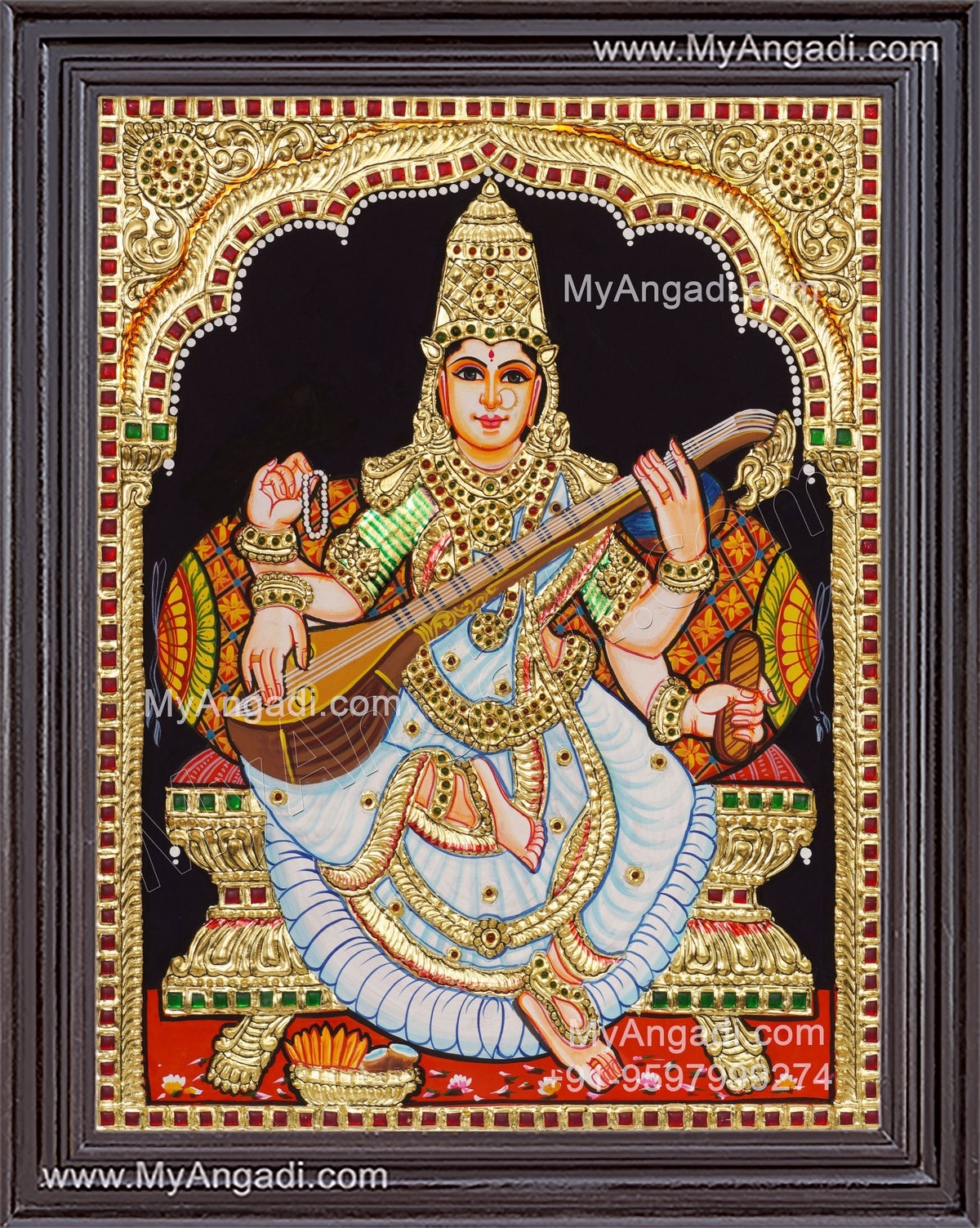 Saraswathi Tanjore Painting
