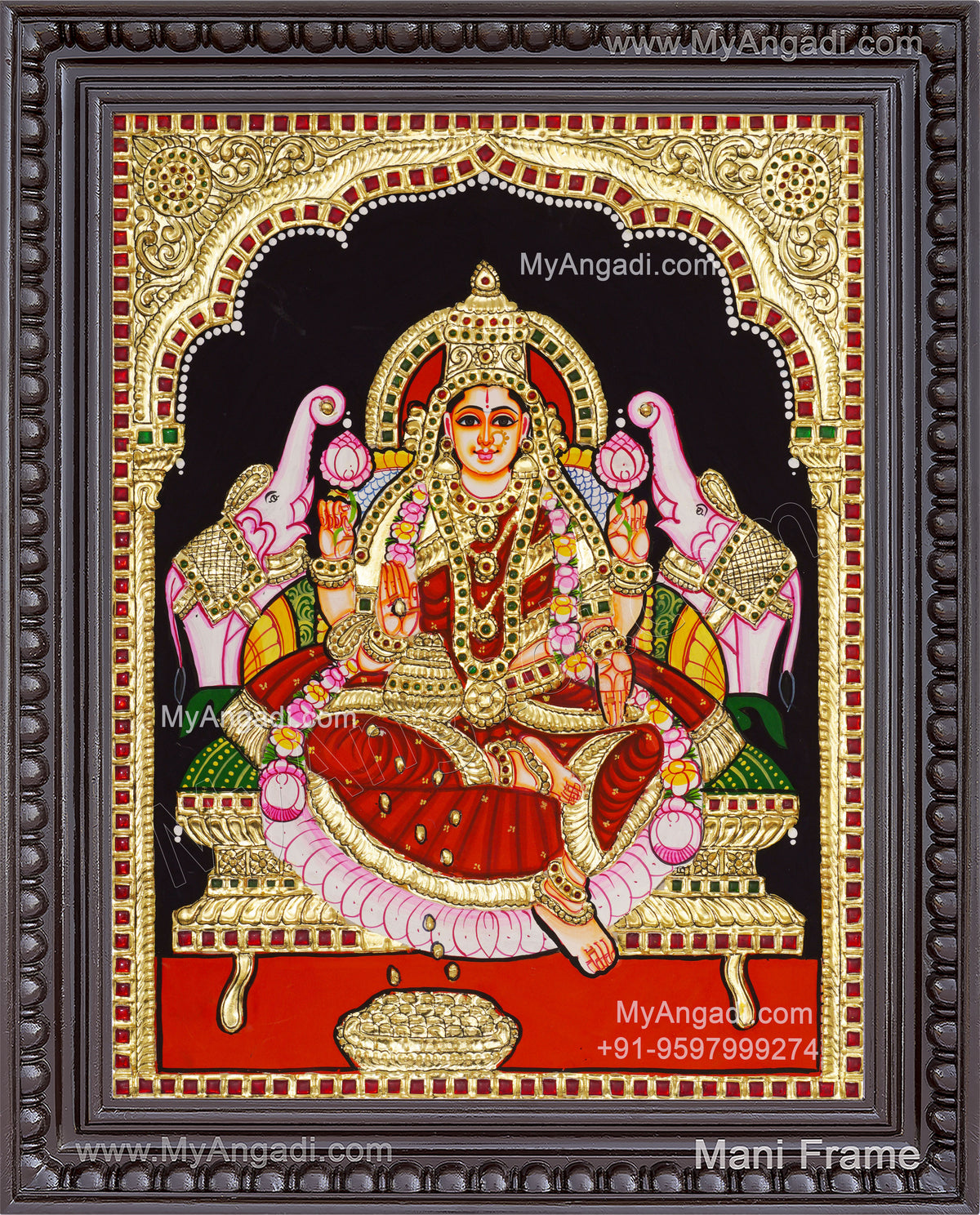 Gajalakshmi Tanjore Painting
