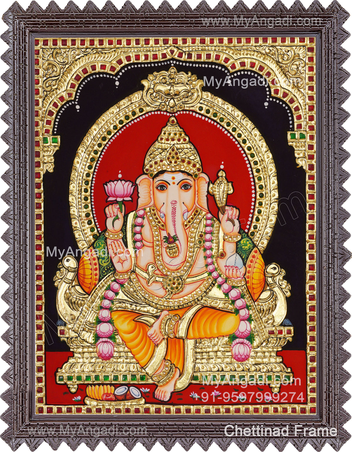 Ganapathi Tanjore Painting