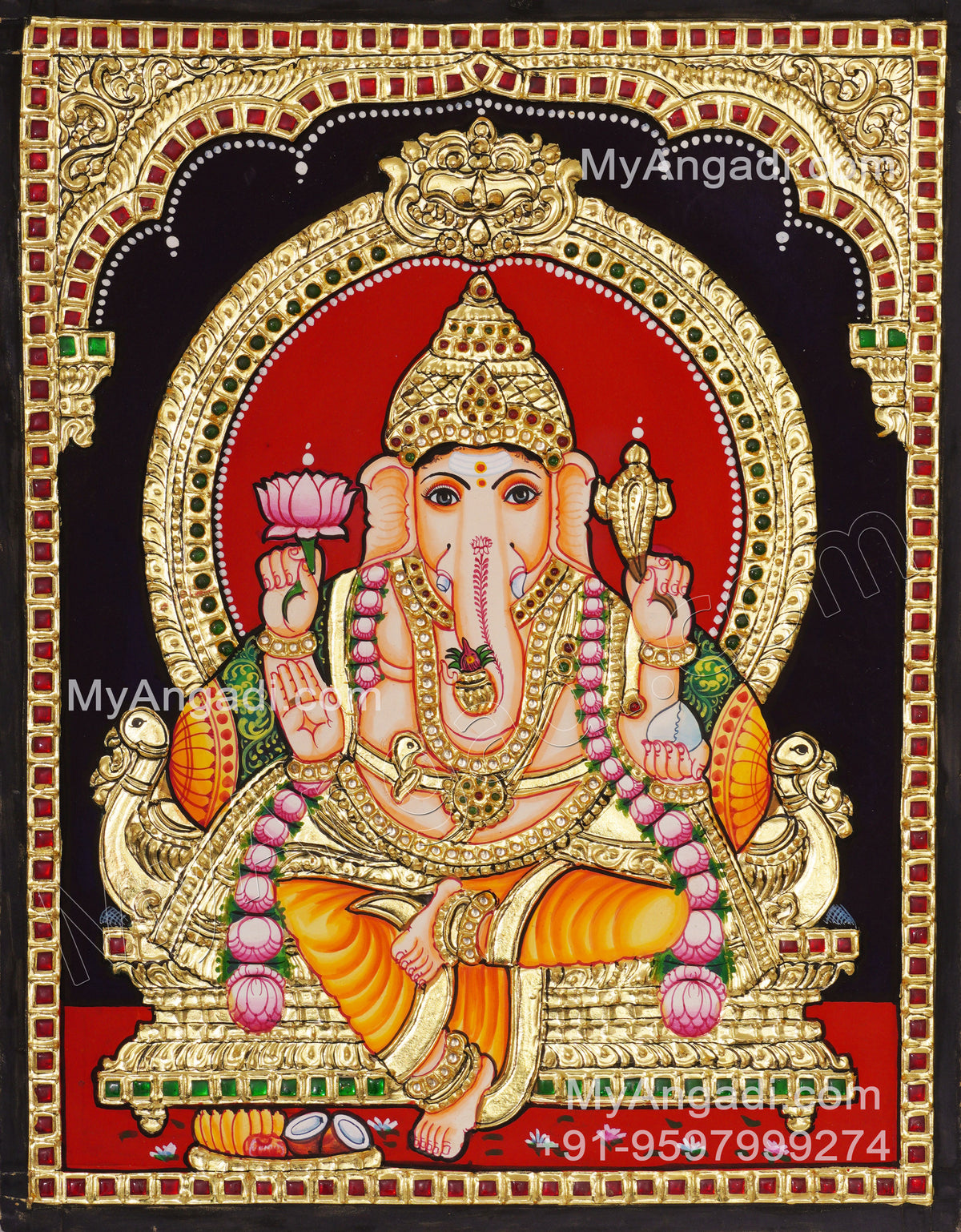 Ganapathi Tanjore Painting