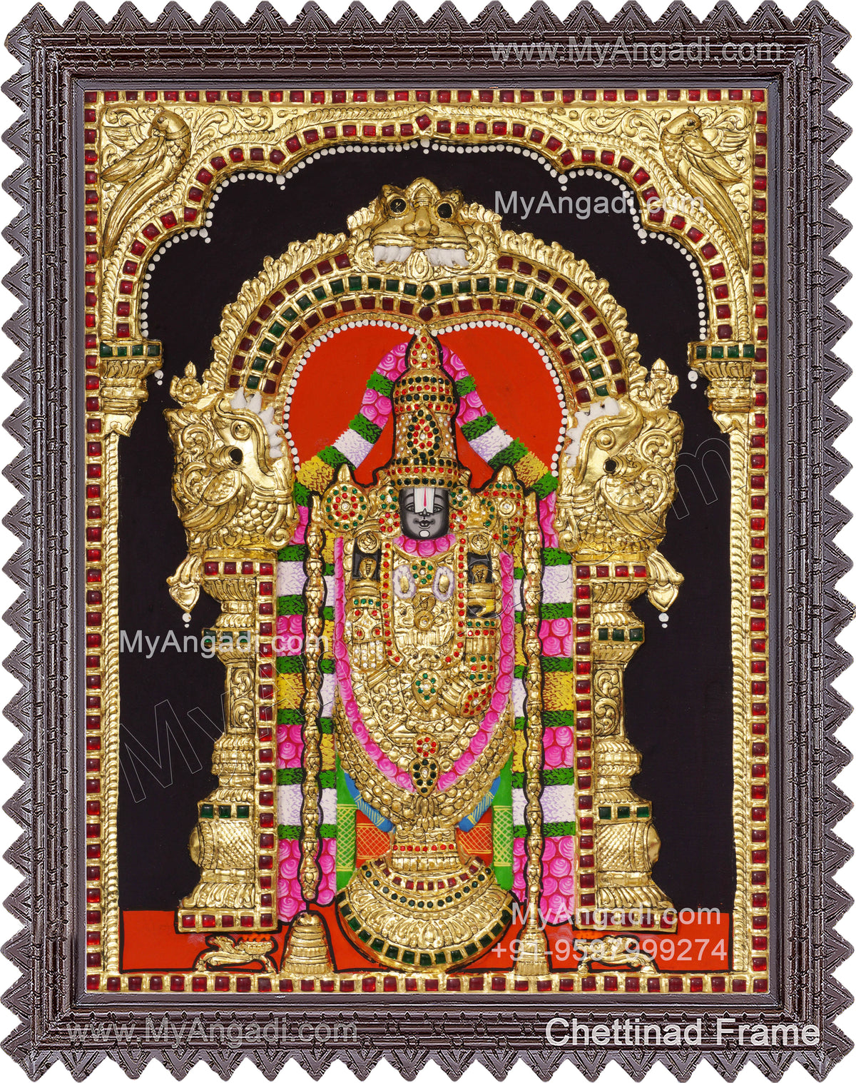 Balaji 3d Tanjore Painting