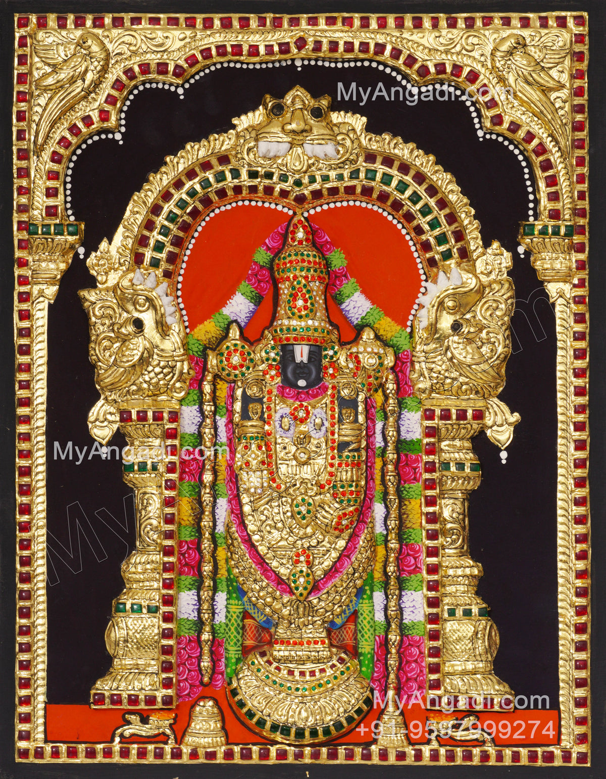 Balaji 3d Tanjore Painting