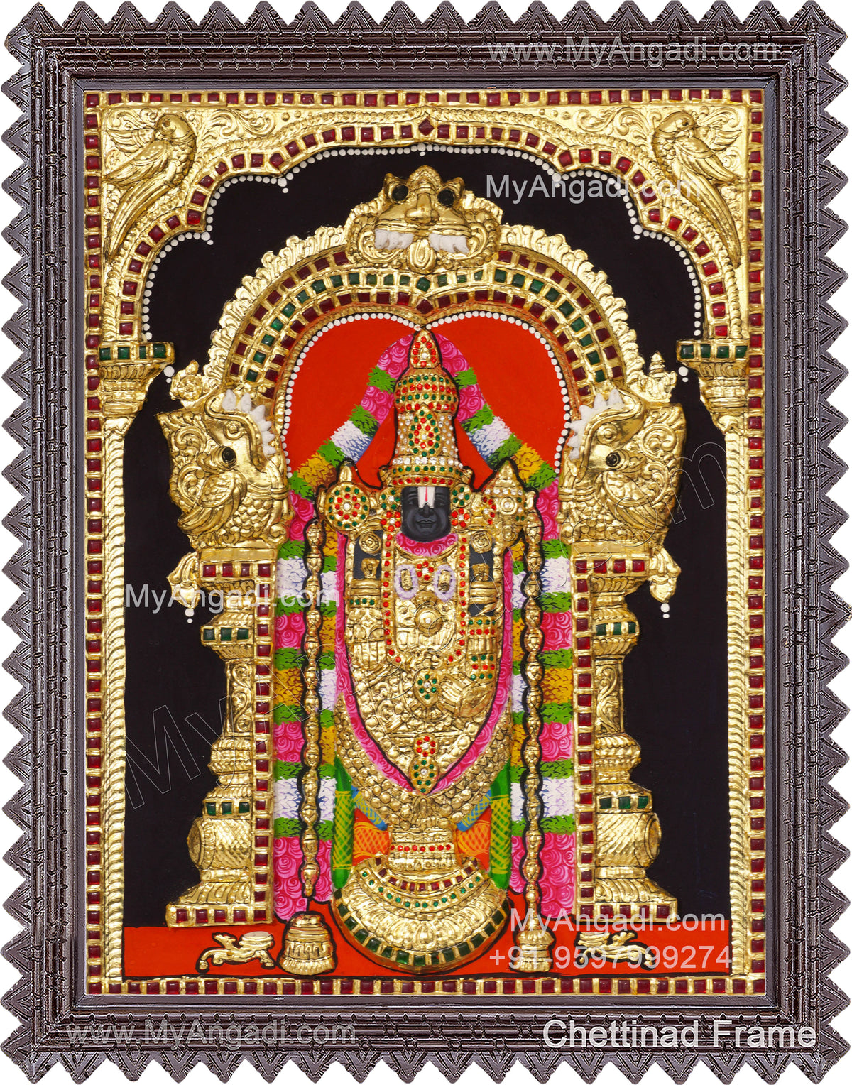 Balaji 3d Tanjore Painting