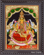 Gajalakshmi 3d Embossed Tanjore Painting
