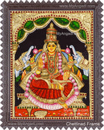 Gajalakshmi 3d Embossed Tanjore Painting