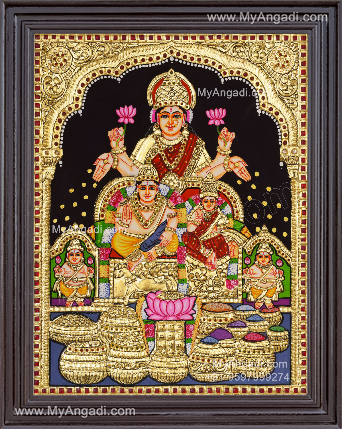 Kubera Lakshmi Tanjore Painting
