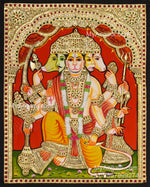 Panchamuga Hanuman Tanjore Painting