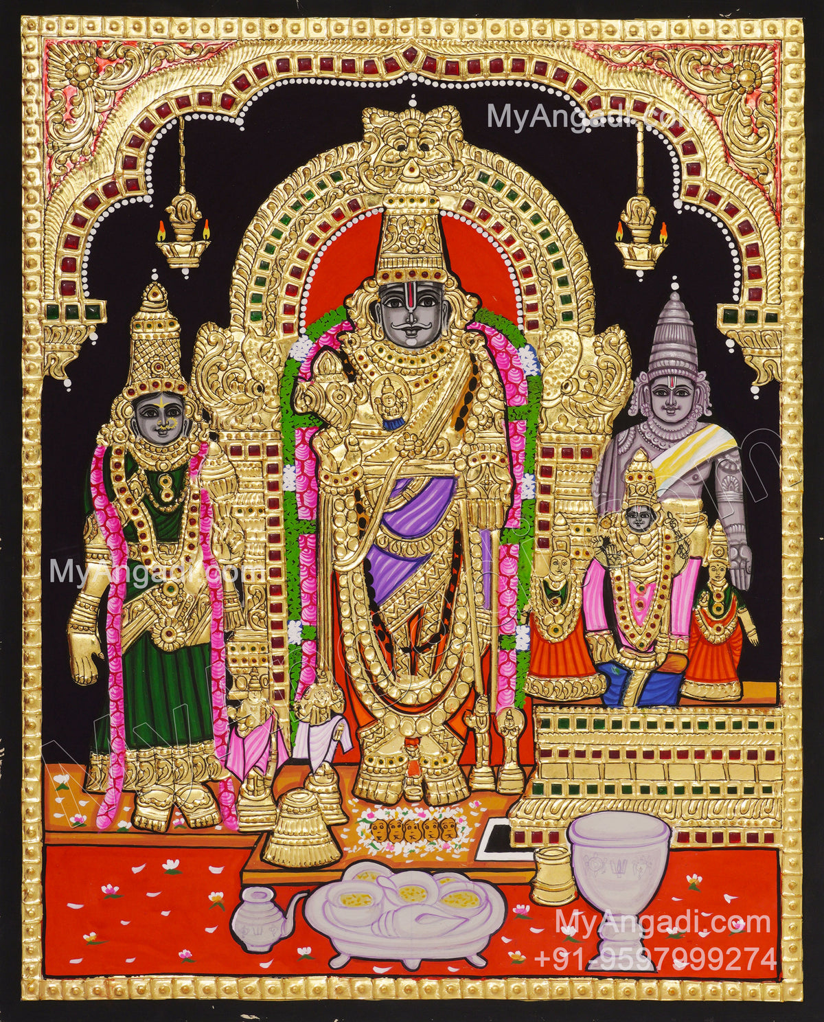 Parthasarathy Perumal Tanjore Painting