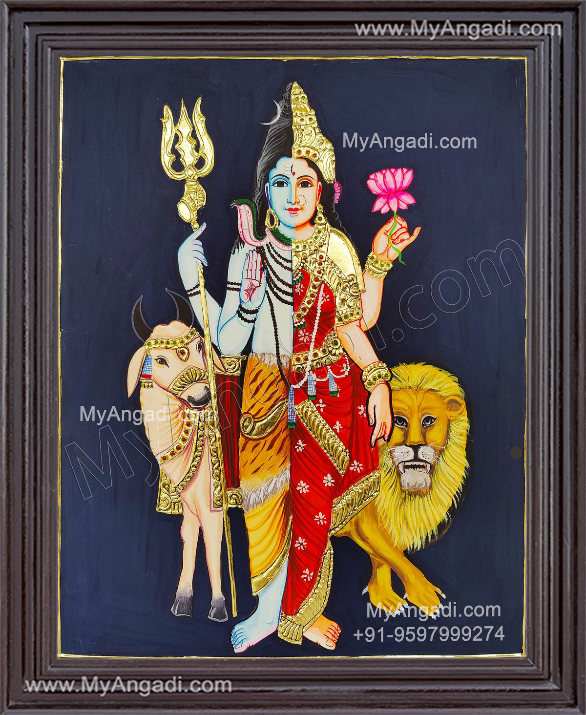 Arthanareeswarar Tanjore Painting