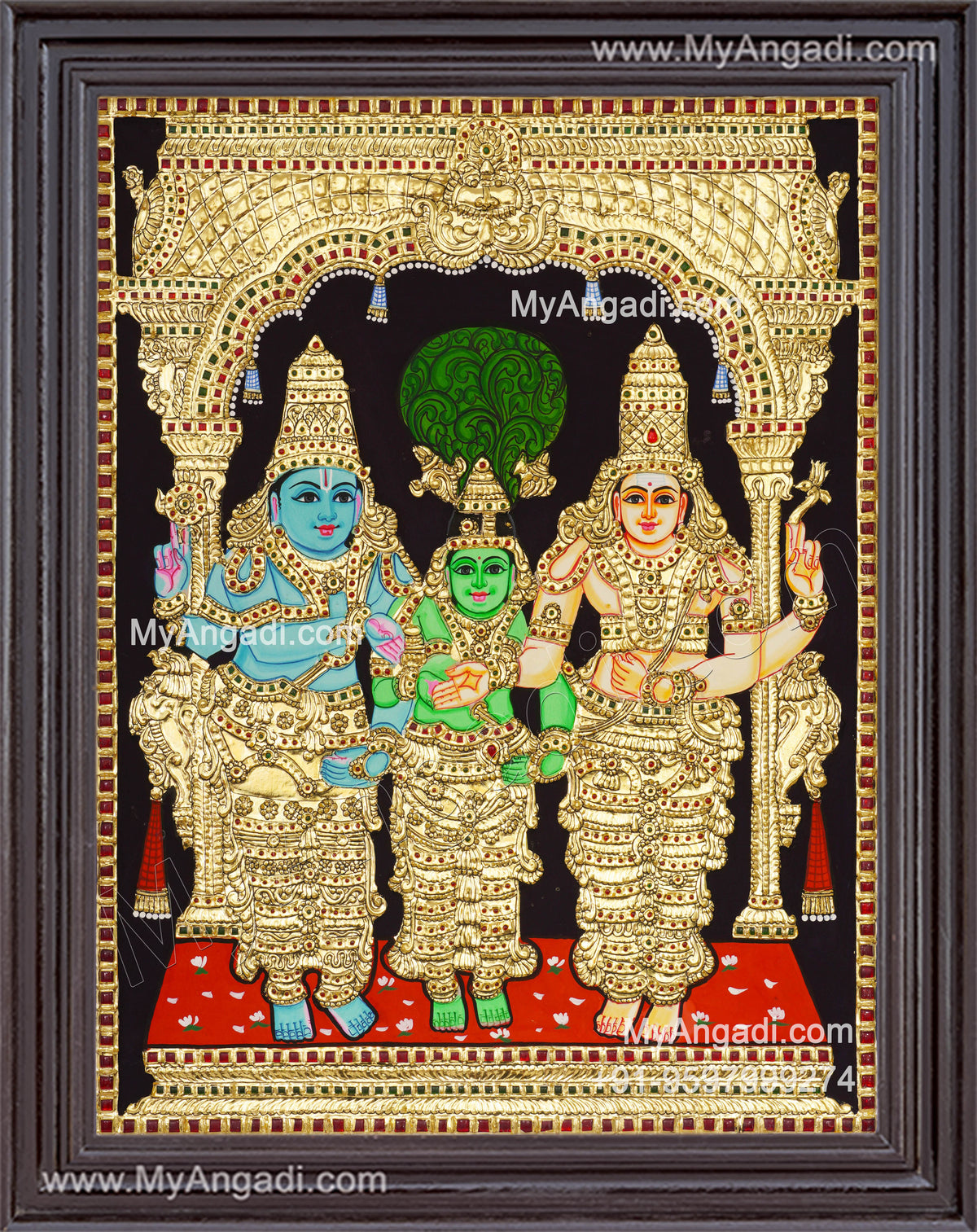 Girija Kalyanam - Shiva Parvati Kalyanam Wedding - Tanjore Painting