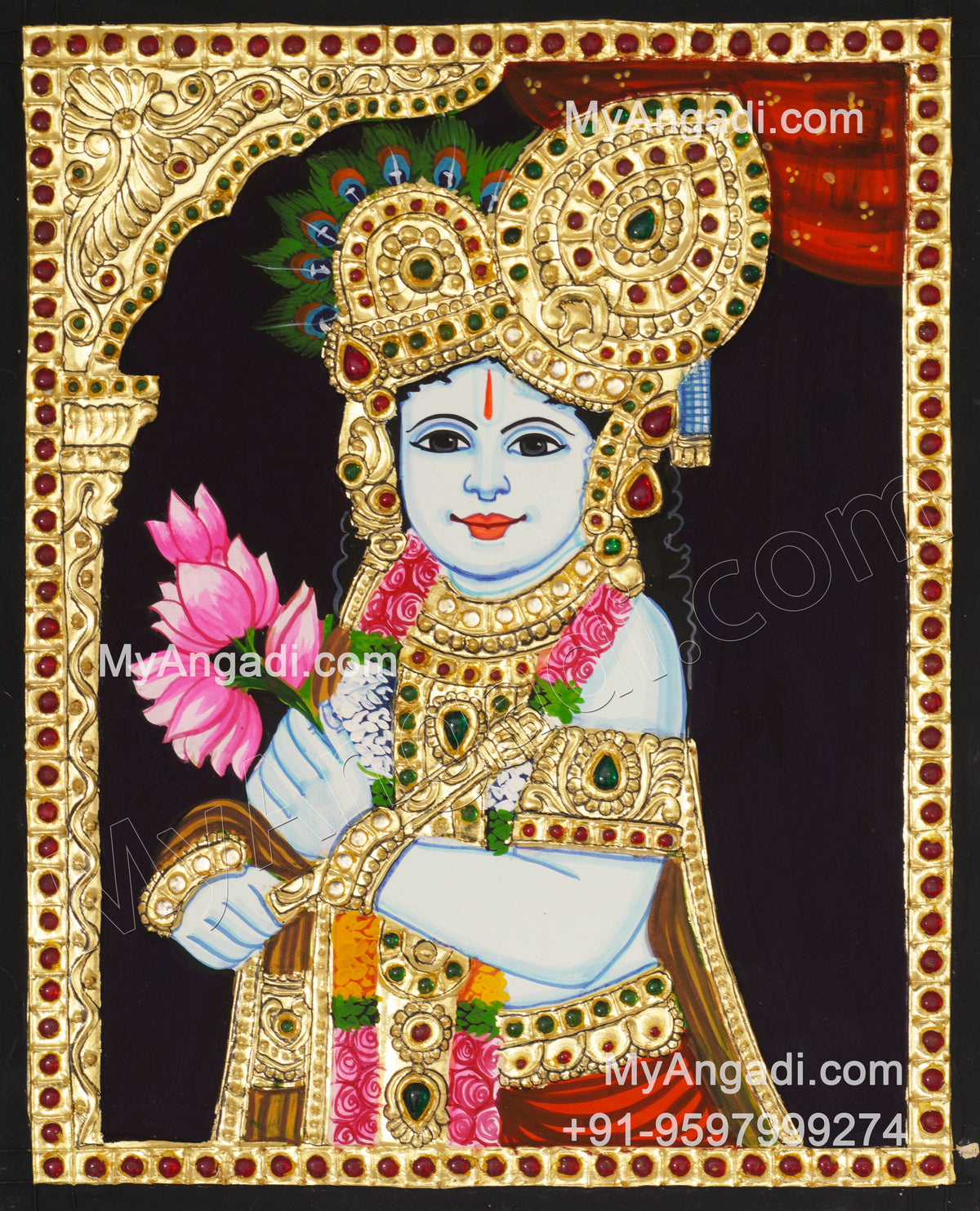 Krishna Tanjore Painting