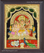 Shiva Family Tanjore Painting - Shiva Parivar
