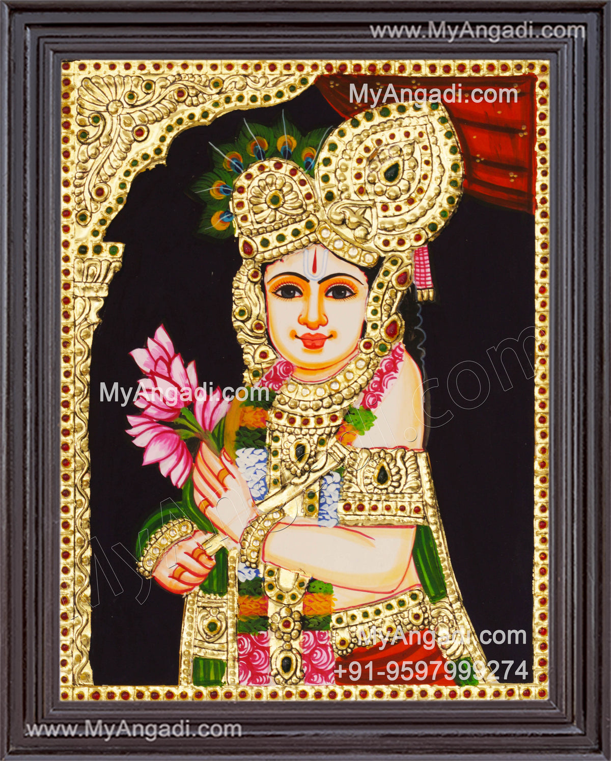 Krishna Tanjore Painting