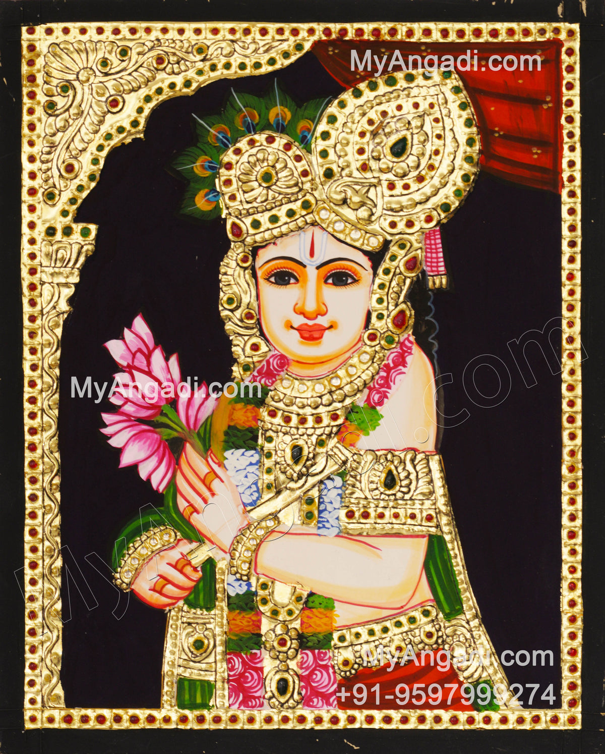 Krishna Tanjore Painting
