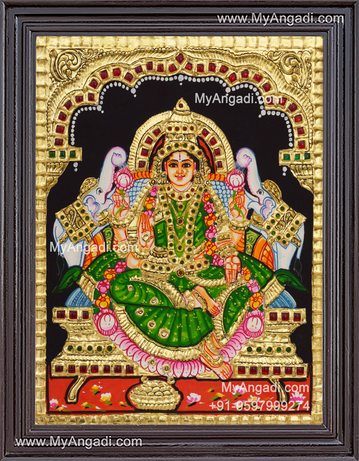 Gajalakshmi Tanjore Painting 
