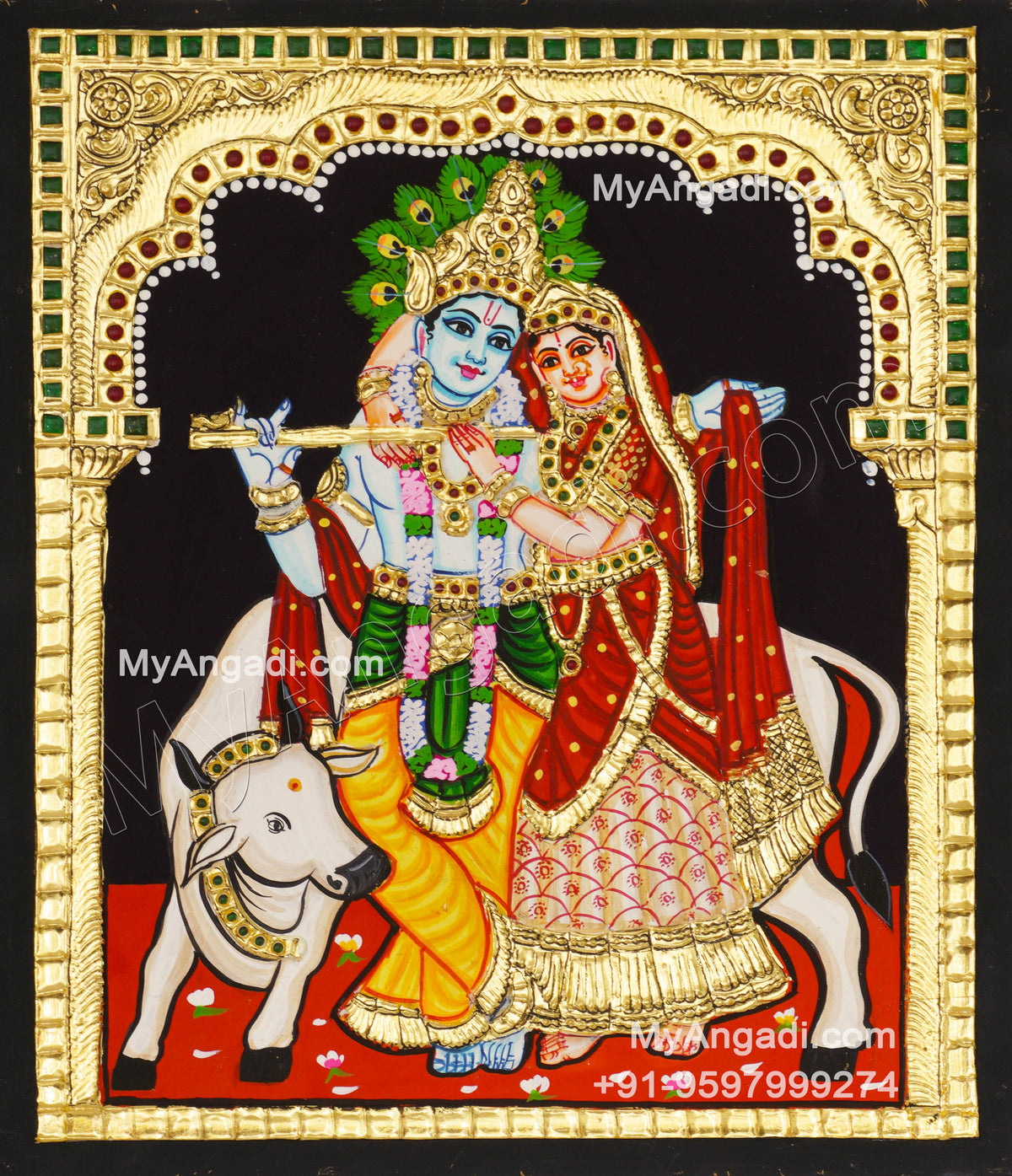 Radha Krishna Tanjore Painting