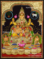Kuber Lakshmi 2d Tanjore Painting