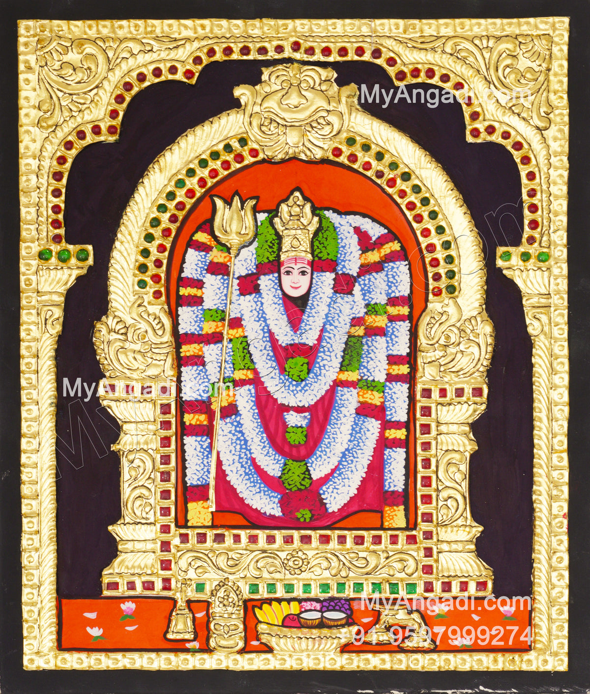 Sri Periyanayaki Amman Paapini Tanjore Painting