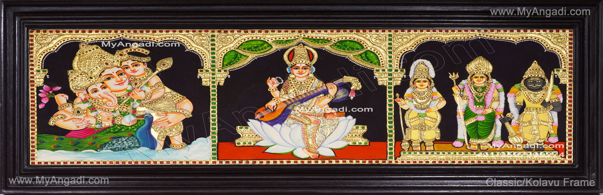 3 Panel Tanjore Painting